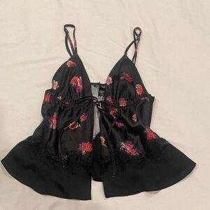 Victoria's Secret Black and Red Pajama Top